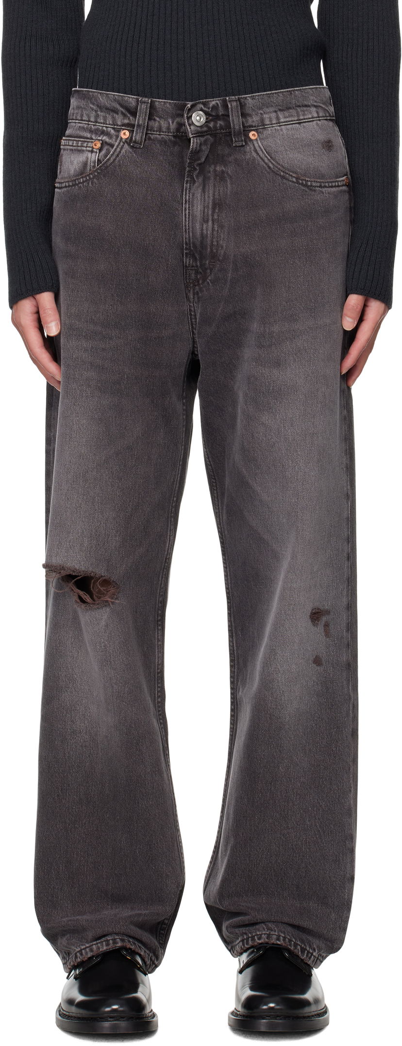 Дънки OUR LEGACY Our Legacy Third Cut Distressed Jeans Сиво | M4255TH