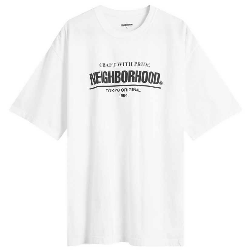 Тениска Neighborhood Classic Logo T-Shirt Бяло | 252PCNH-ST01-WHT