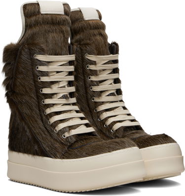Кецове и обувки Rick Owens Rick Owens Concordians Megageobaskets Кафяво | RR02E1855 LHLC, 3