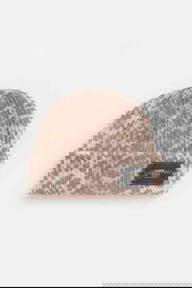 Шапка GANNI Graphic Wool Mix Printed Leopard Beanie Многоцветен | A6658, 0