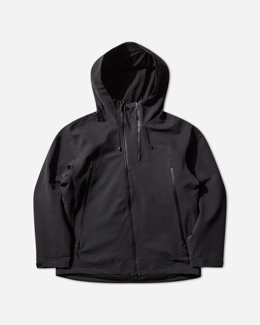 Яке Mizuno Tech Hard Shell Hooded Ribbed Jacket Черно | B2GEC510-09