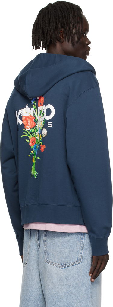 Суитчър KENZO Kenzo 'KENZO Archive Bouquet' Full-Zip Hoodie Тъмно синьо | FF65HO2554MF, 2