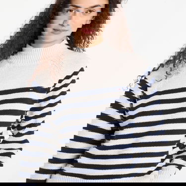 Пуловер Tommy Hilfiger Cotton Blend Mock-Neck Long Sleeve English Stripe Sweater Бежово | WW0WW46759 0AI, 1