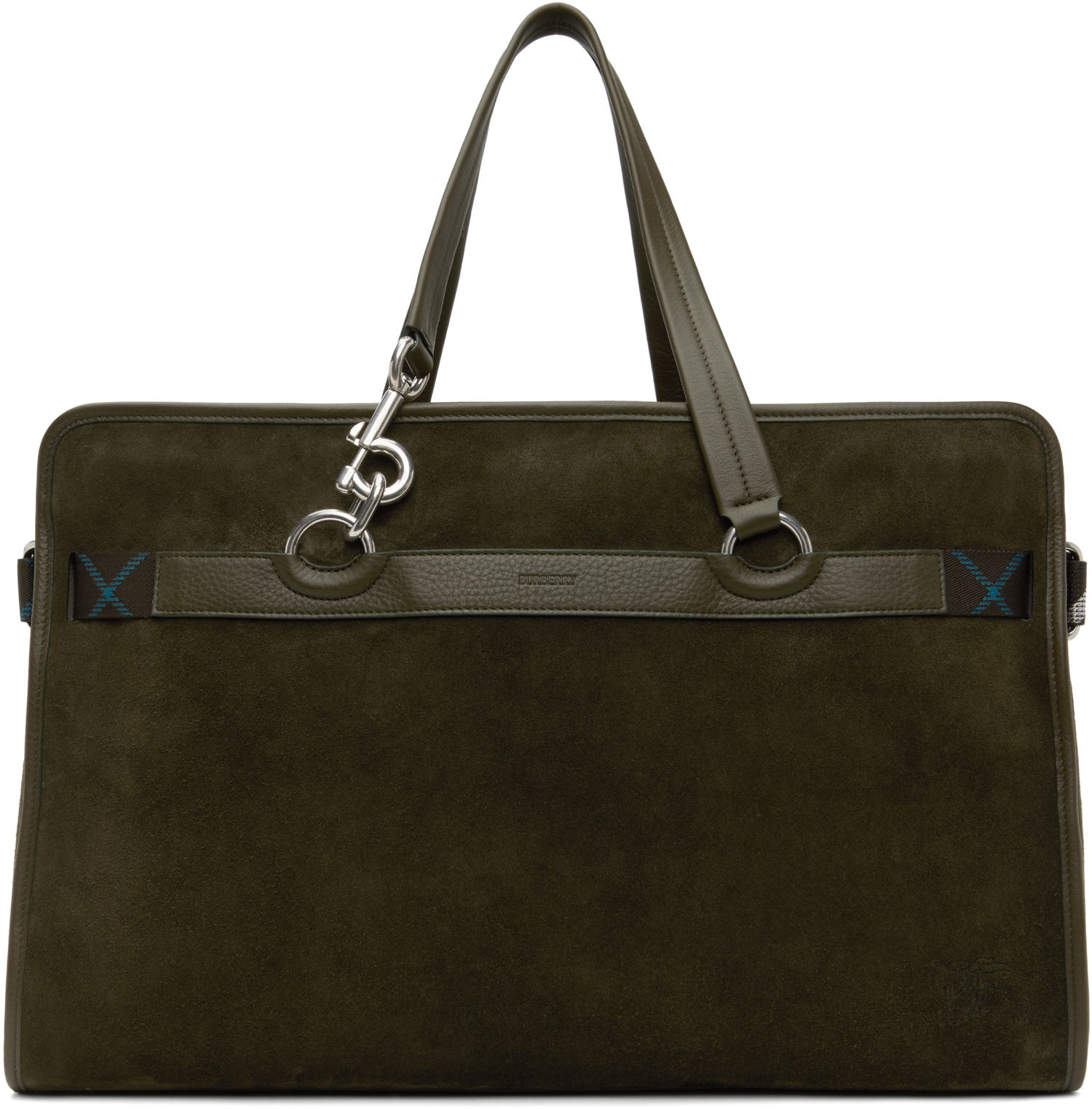 Голяма пазарска чанта Burberry Burberry B Clip Holdall Duffle Bag Зелено | 8107756, 0