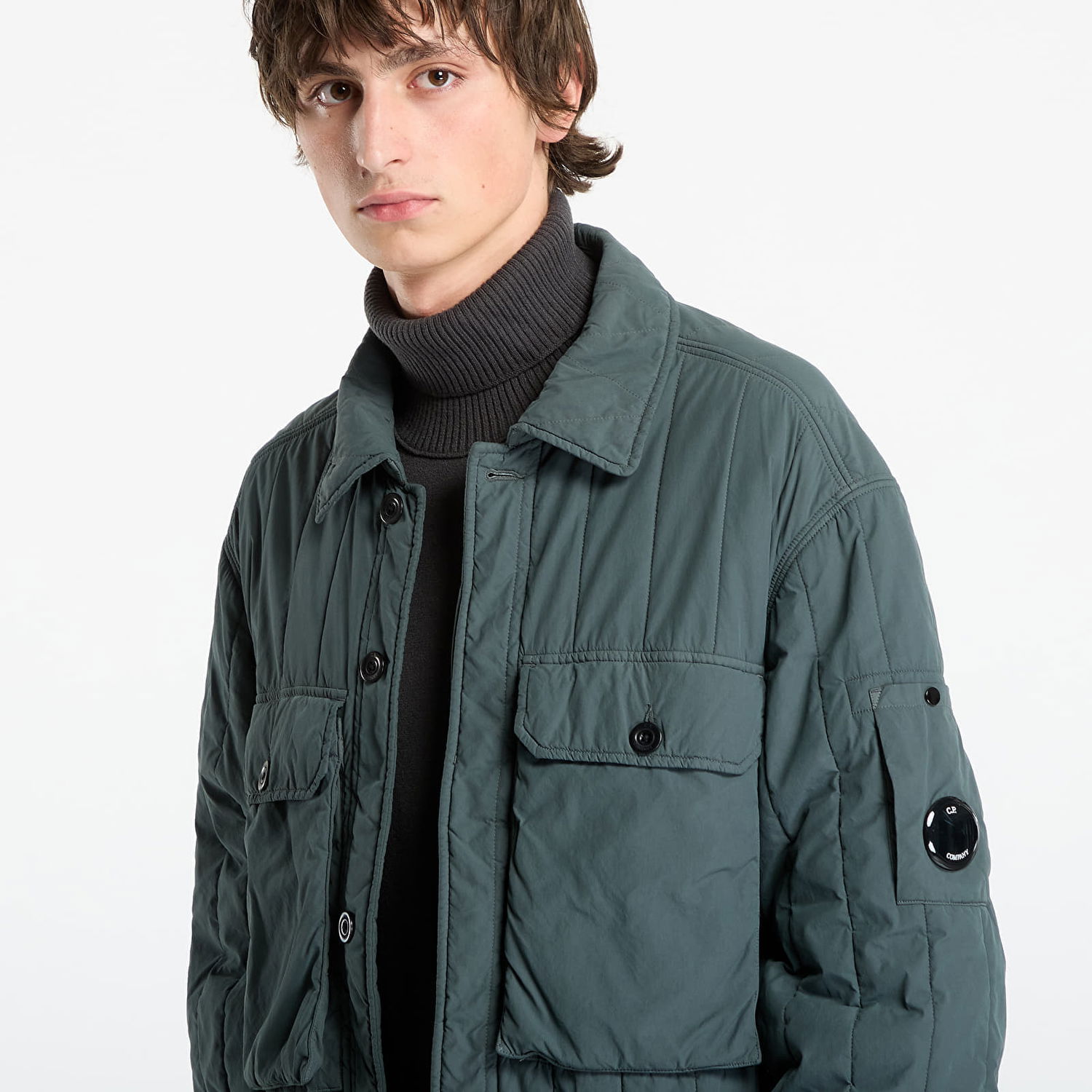 Яке C.P. Company Gd Liner Short Padded Jacket Dark Shadow Grey Сиво | 19CMOW080A110437G-978, 1