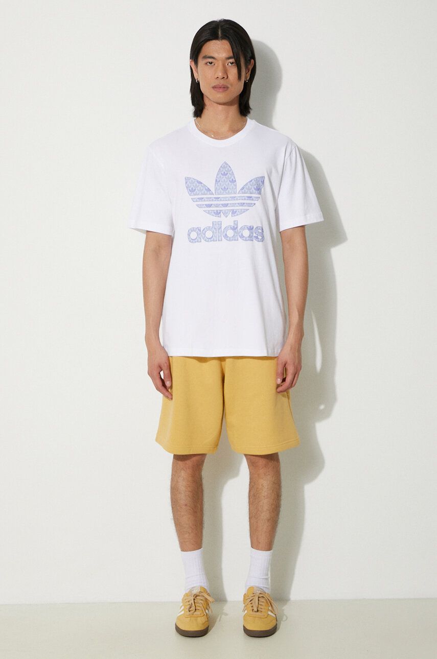 Тениска adidas Originals adidas Originals Monogram Print T-Shirt Бяло | IS0205, 1