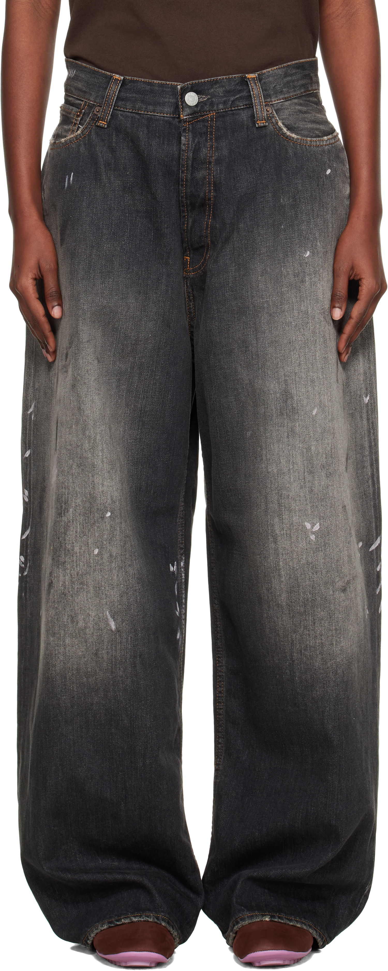 Дънки Acne Studios Acne Studios 2023 Wide Leg Jeans Черно | C00089-, 0