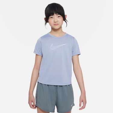 Съкратен топ Nike Girls' Short Sleeve Top One Лилаво | DD7639-519, 0