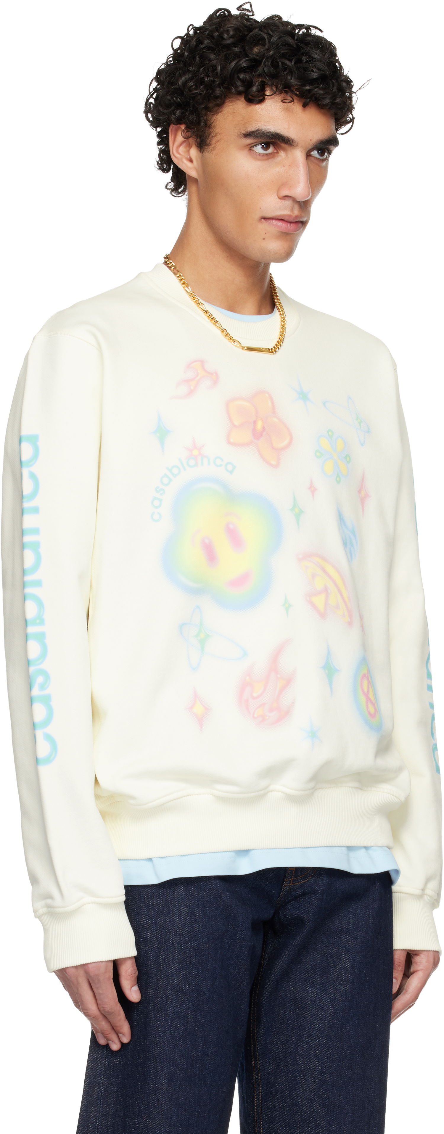 Суитчър Casablanca Airbrush Icons Sweatshirt Многоцветен | M-SP26-JTP-293-01, 1