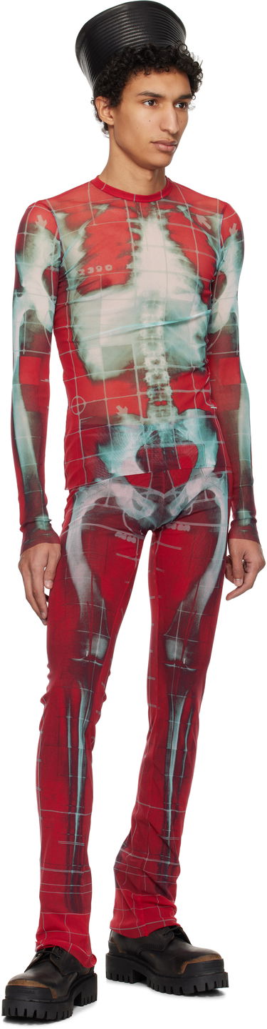 Комбинезон Jean Paul Gaultier Jean Paul Gaultier Printed Squeletor Trousers Червено | 25/33-F-PA183-T580-3058, 3