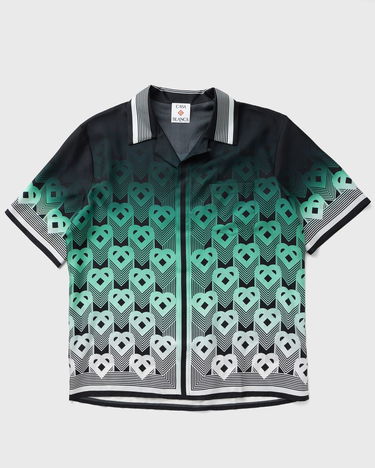 Риза Casablanca Cuban Collar Short Sleeve Shirt Зелено | MPF25-SH-003-04, 0