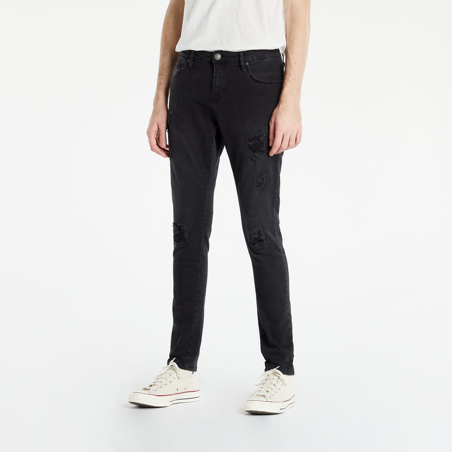Дънки Urban Classics Real Heavy Destroyed Washed Jeans Черно | TB4661-Black, 0