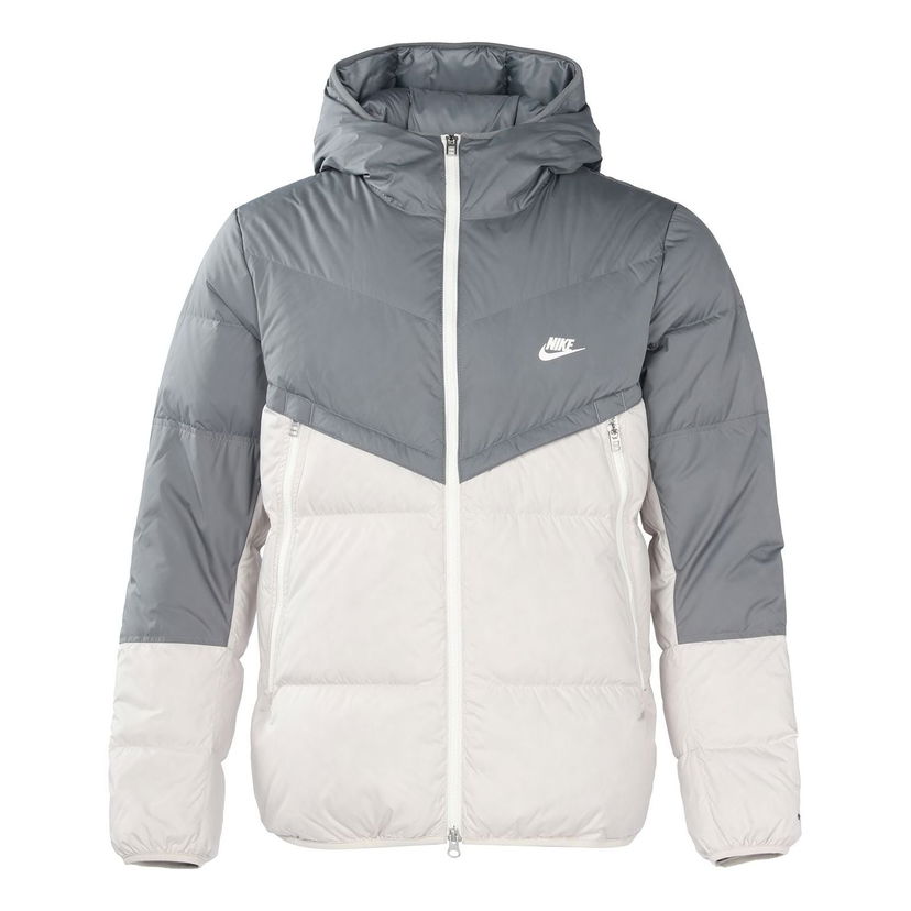 Пухо яке Nike Hooded Puffer Jacket Сиво | DV1132-084