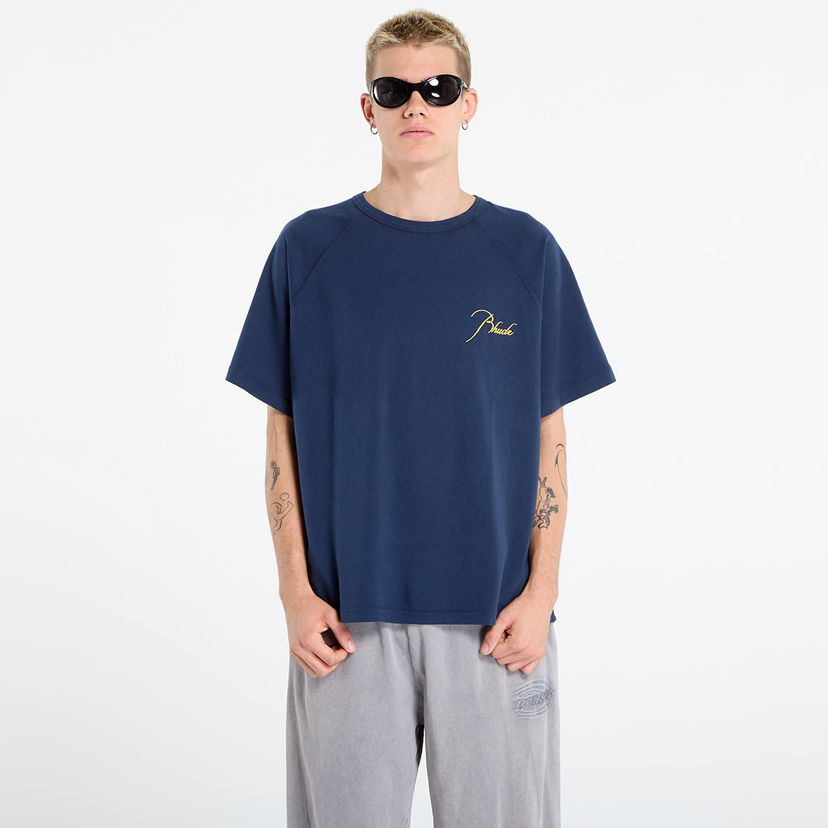 Тениска Rhude Rhude Classique Raglan T-Shirt Тъмно синьо | RHPF25TT160120043