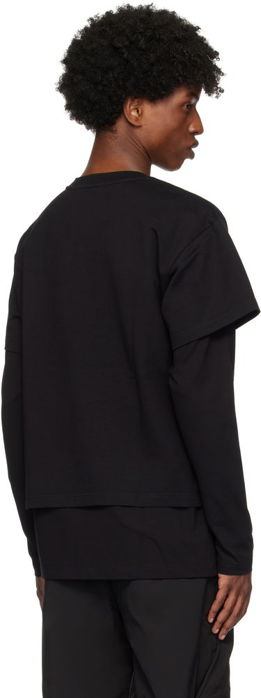 Тениска HELIOT EMIL Layered Crewneck T-Shirt Черно | AW24_M_09_124_BLK01, 2