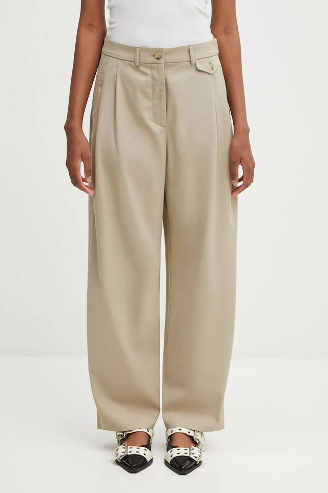 Double Pleated Wide High Waist Pants