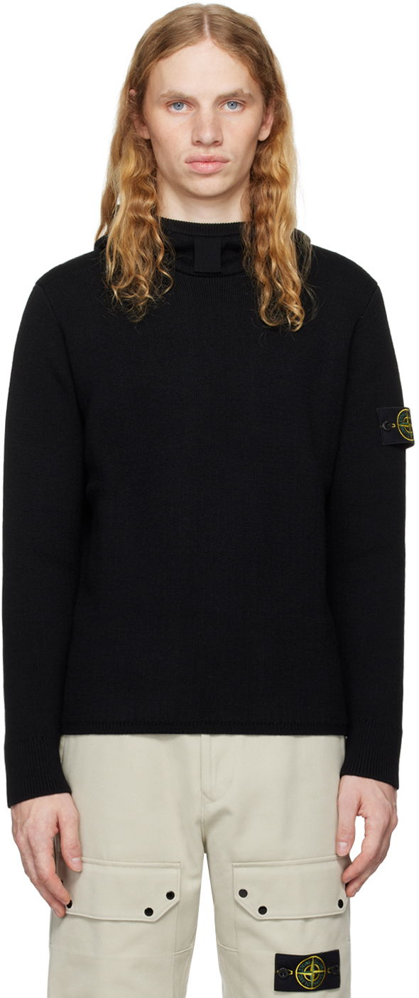 Суитчър Stone Island Logo Patch Hoodie Черно | 8115564A7, 0