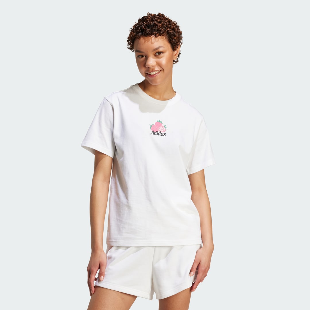 Тениска adidas Performance Farmers Market Graphic T-Shirt Бяло | KC2325, 0