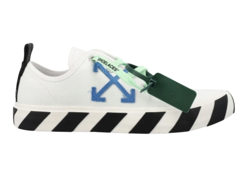 Кецове и обувки Off-White Hybrid Low Vulcanized Canvas White Navy Blue Бяло | OMIA245C99FAB0010146, 0