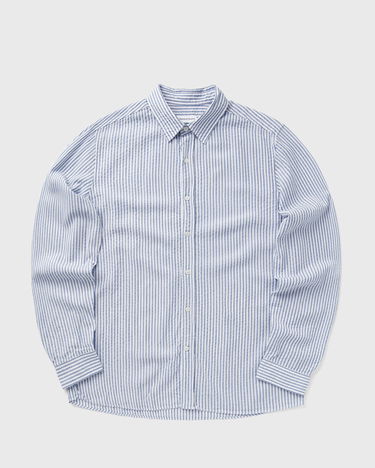 Риза Edmmond Studios Lobby Striped Seersucker Shirt Синьо | 125-10-10550, 0