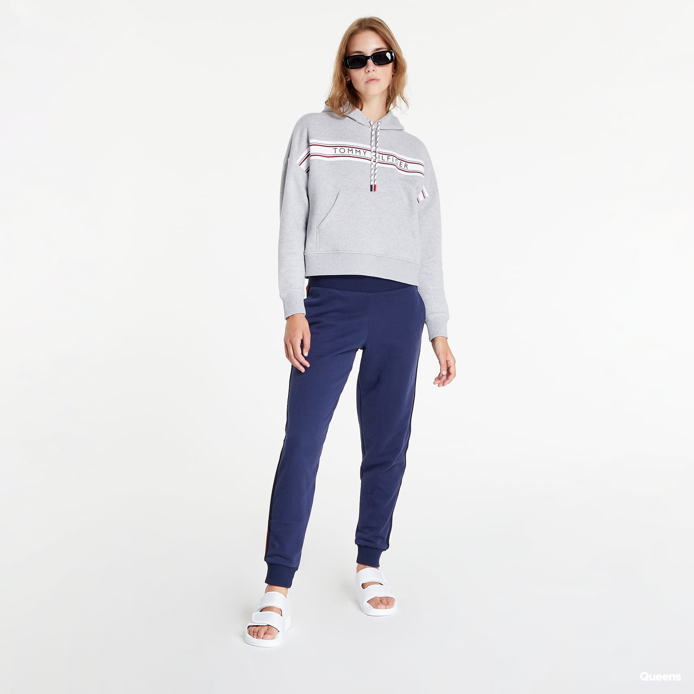 Суитчър Tommy Hilfiger Signature Tape Drawstring Hoodie Сиво | UW0UW03582 P61, 1