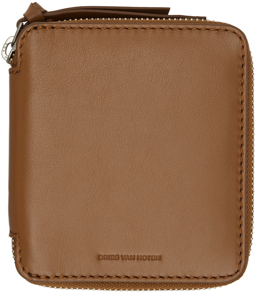 Портфейл Dries Van Noten Tan Zip Wallet Кафяво | 242-022101-199