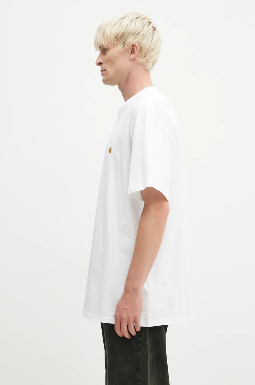 Тениска Carhartt WIP Chase T-Shirt Бяло | I026391.WHITE.GOLD, 1