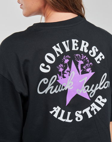 Тениска Converse CHUCK INSPIRED HYBRID FLOWER OVERSIZED CROPPED TEE Черно | 10022832-A02, 4