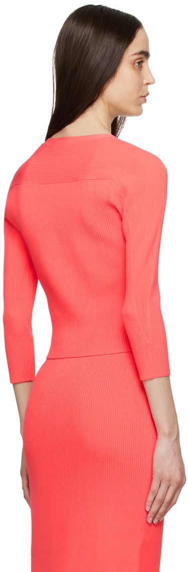 Пуловер rag & bone rag & bone Asher Ribbed Knit Cardigan Червено | WAS23S025YL25, 2