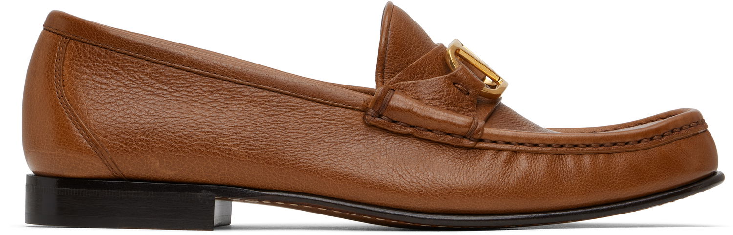 Грижа за обувките Valentino Valentino Garavani VLogo Signature Buffalo Loafers Кафяво | 6W2S0LM0EWV, 0