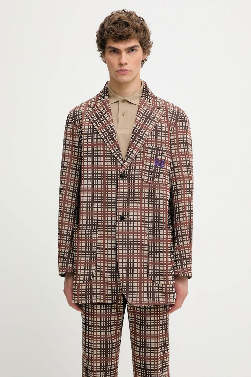 Яке Needles Needles 2B Poly Jacquard Blazer Кафяво | RW310