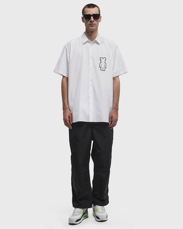 Риза Comme des Garçons Short Sleeve Woven Shirt with Bear Graphic Бяло | FO-B038-S25-1, 2