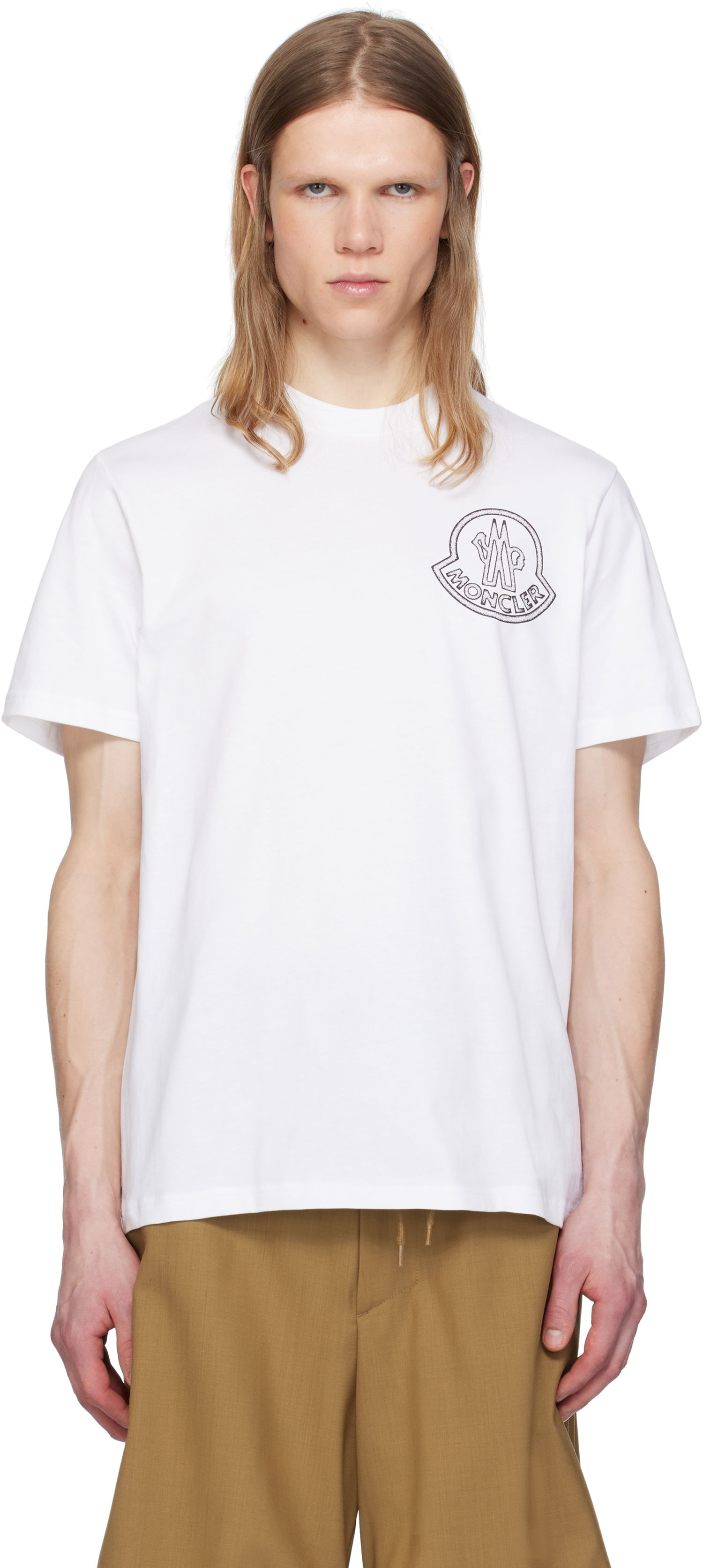 Тениска Moncler Moncler Archivio Creativo T-Shirt Бяло | K10918C0005689AJS, 0