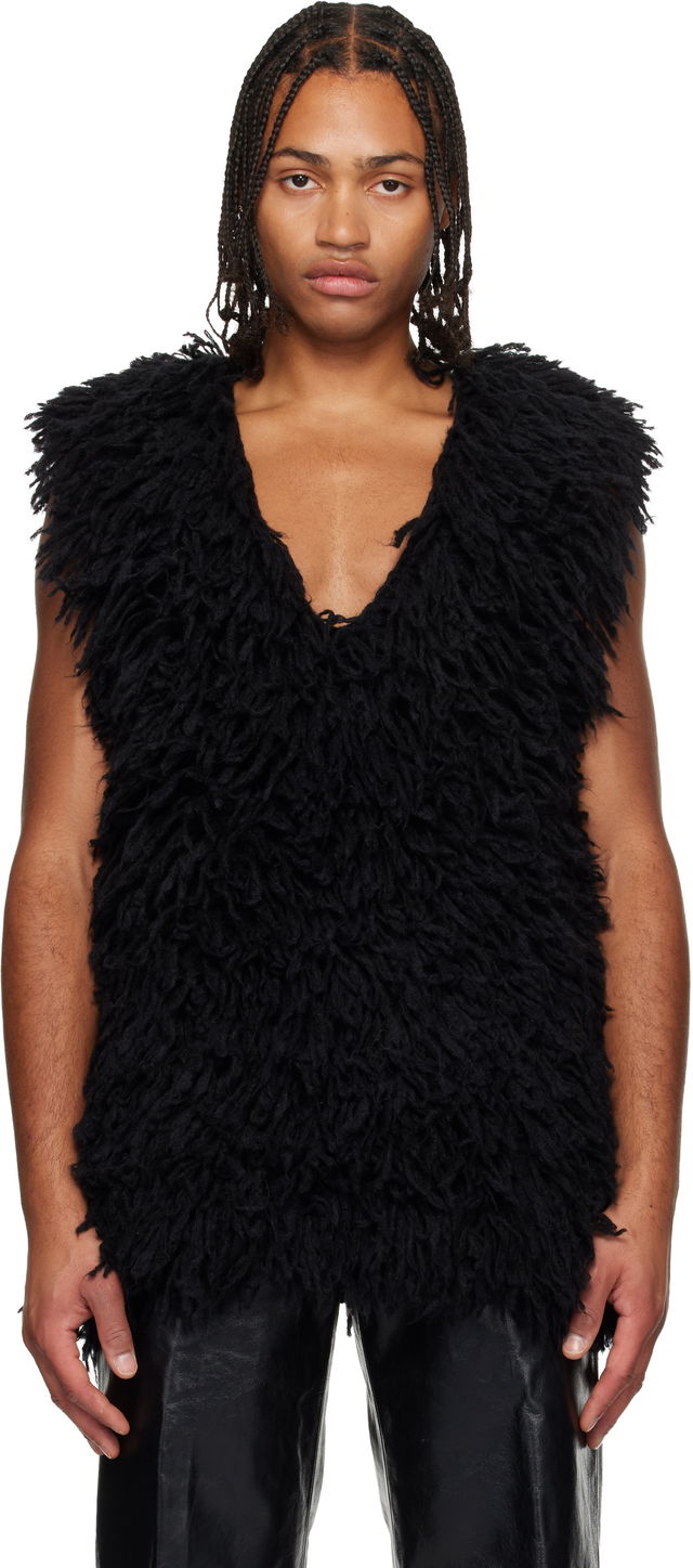 Dries Van Noten Shag-Knit Vest