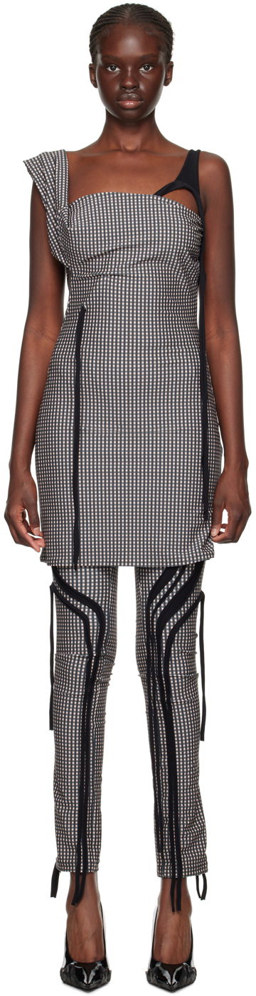 Pокля Ottolinger Ottolinger Plaid Mini Dress Черно | 501401, 0