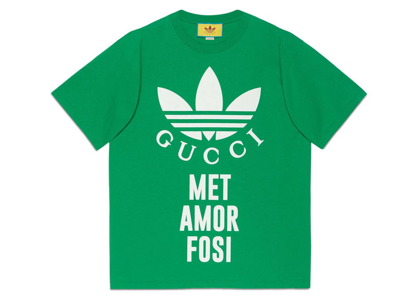 Тениска Gucci x Adidas T-Shirt Green Зелено | 717422 XJEXH 3791