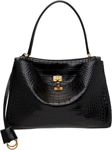 Голяма пазарска чанта Balenciaga Croc Rodeo Medium Bag Черно | 789772 2AA5L, 0