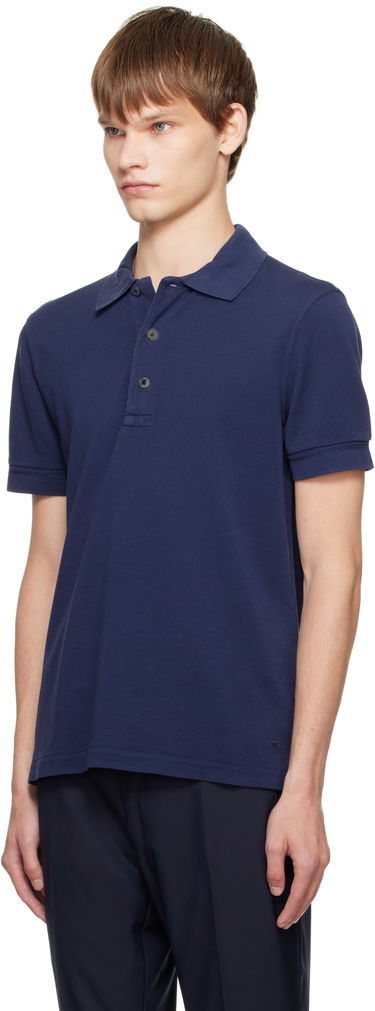 Поло тениска Tom Ford TOM FORD Piquet Polo Тъмно синьо | JPS011-JMT013, 3