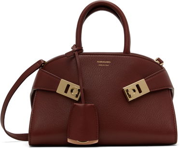 Дамска чанта FERRAGAMO Ferragamo Hug XS Top Handle Bag Бургунди | 784118, 0
