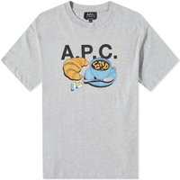 Тениска A.P.C. END. x Men's 'Coffee Club' Cedric T-Shirt Сиво | COEZB-H26265-PLB, 1