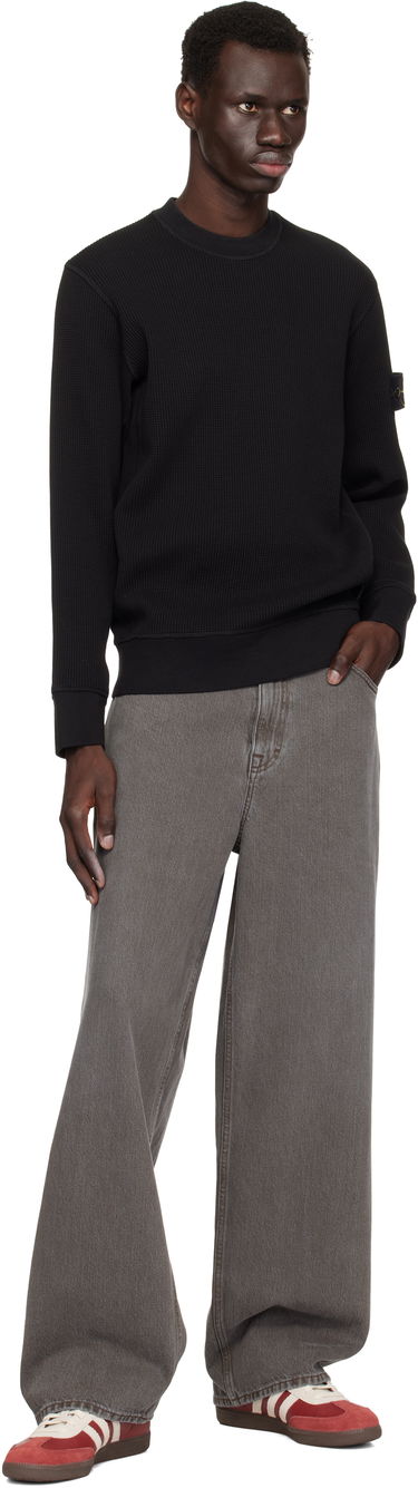 Пуловер Stone Island Stone Island Waffle Fleece Sweatshirt Черно | K1S15 6100008 S0044, 4