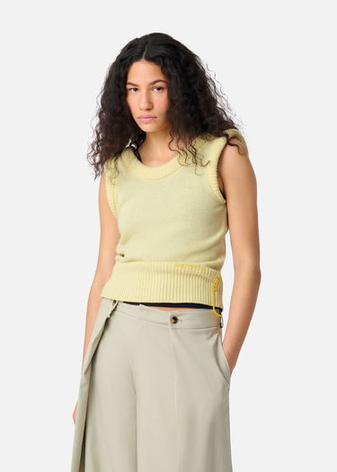 Жилетка AXEL ARIGATO Marla Cropped Sleeveless Knit Vest with Side Detail Жълто | A3356003, 9