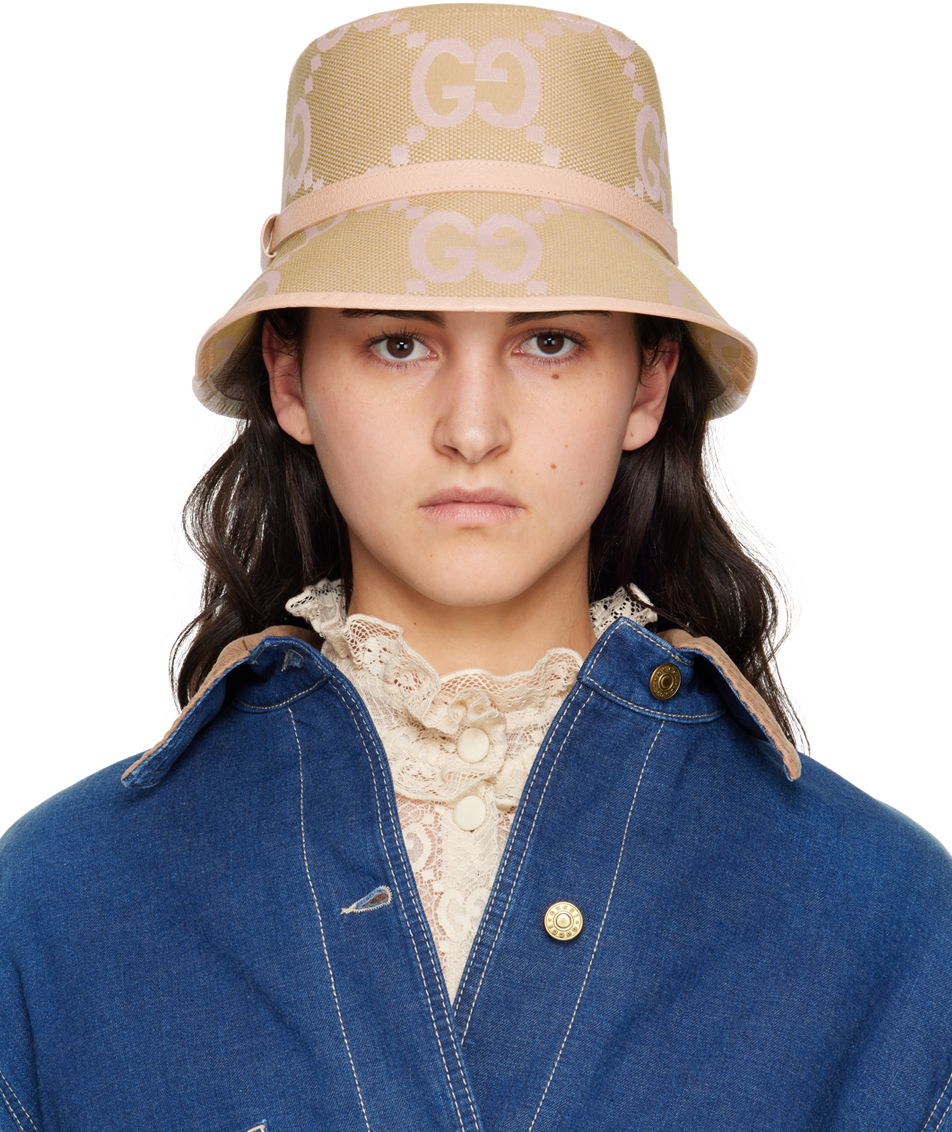Шапка Gucci Jumbo GG Bucket Розово | 730336 3HAPT, 0