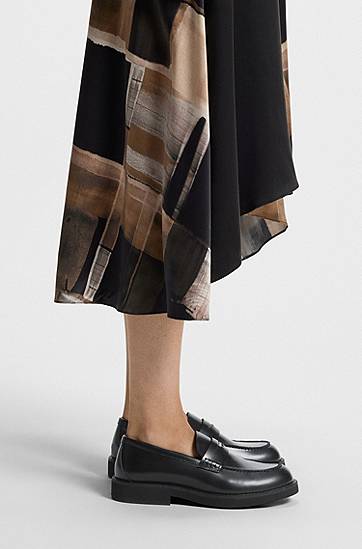 Кецове и обувки BOSS Penny Loafers Черно | 50548761, 1