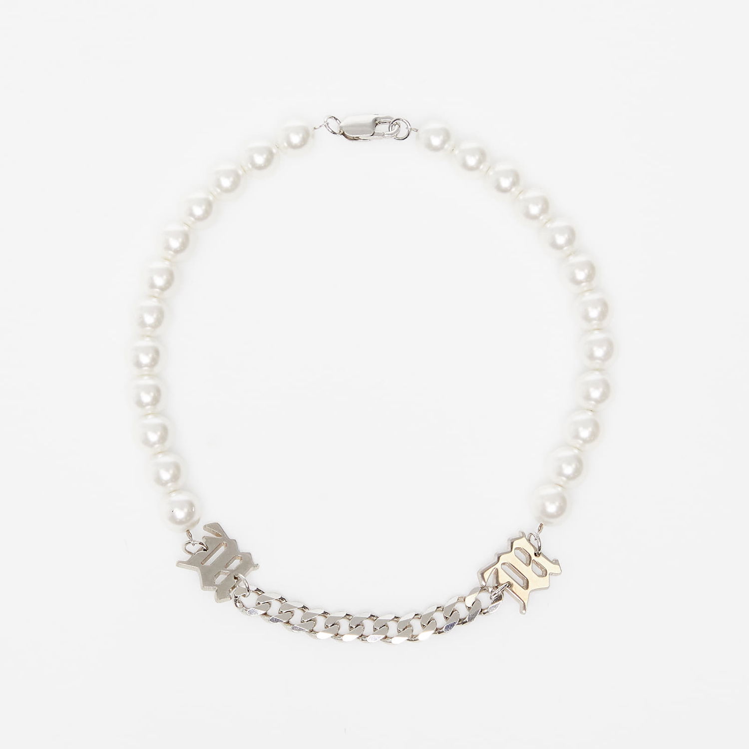 Колие MISBHV Pearl & Curb Link Choker Бяло | 4021A042, 0