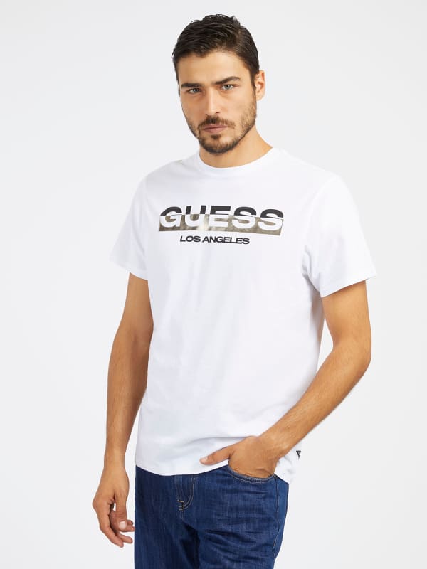 Тениска GUESS Front Logo T-Shirt Бяло | M4RI60K9RM1, 0