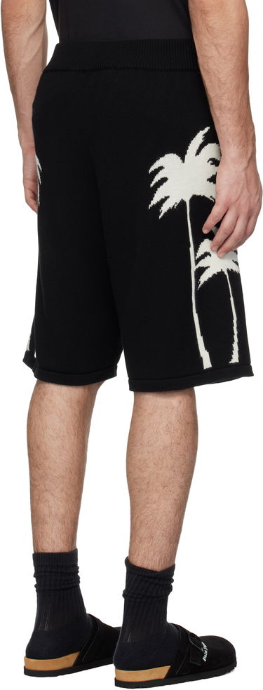 Къси панталони Palm Angels Knitted Palms Shorts Черно | PMHM012S25KNI0021003, 2