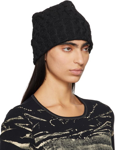 Шапка Anna Sui Anna Sui Crochet Knit Beanie Черно | 824D90, 1