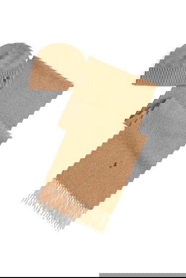 Шал Polo by Ralph Lauren Polo Ralph Lauren Knitted Beanie and Herringbone Scarf with Fringed Edges Бежово | 449959529, 0