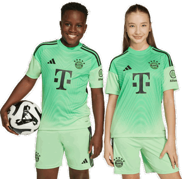 Фланелка adidas Performance FC Bayern 25/26 Kids' Goalkeeper Kit Зелено | JN8507, 4